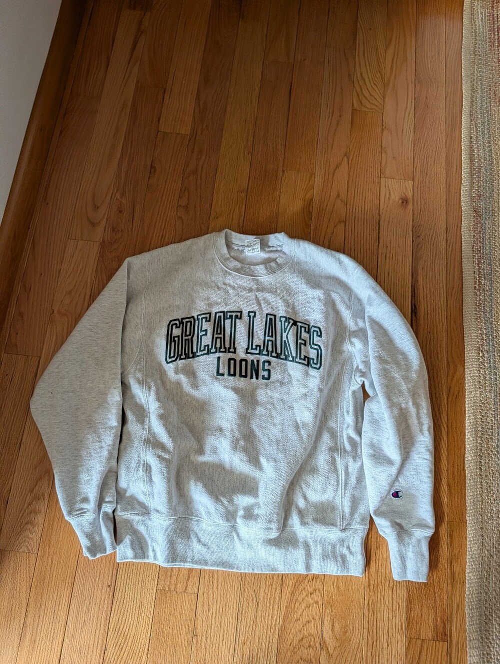 Vintage Style Champion Crewneck Sweatshirt Great Lakes Loons MLB Baseball Vtg